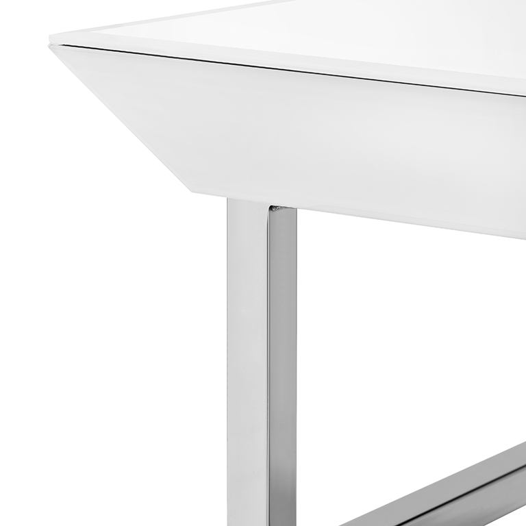 450161-10 ABHIKA КОФЕЙНЫЙ СТОЛ GLASSY H45 120X65 WHITE  - Вид №3