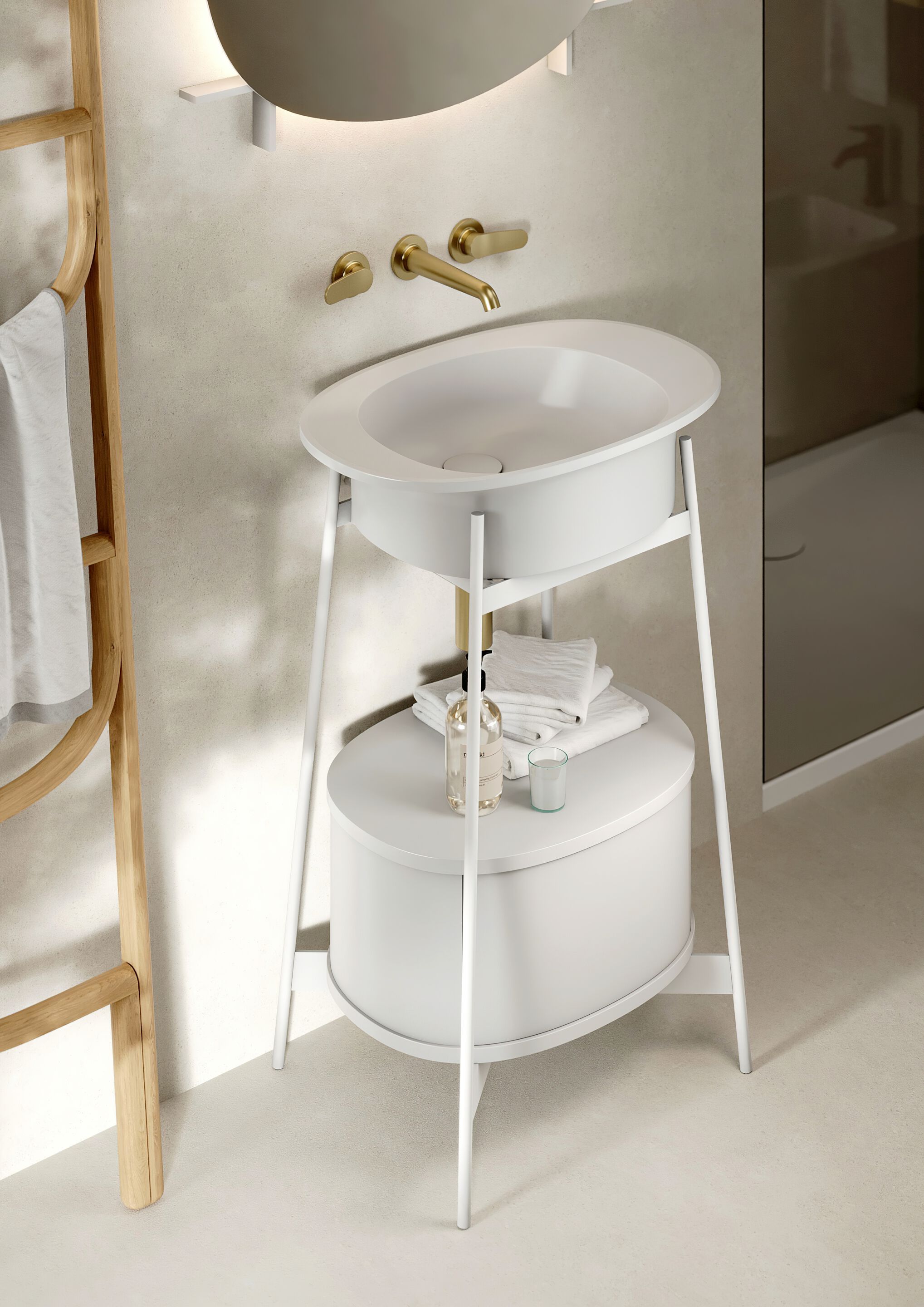 Керамическая раковина с металлическим каркасом Azzurra Ceramica IRIDE ARCH-00019058 - Вид №4