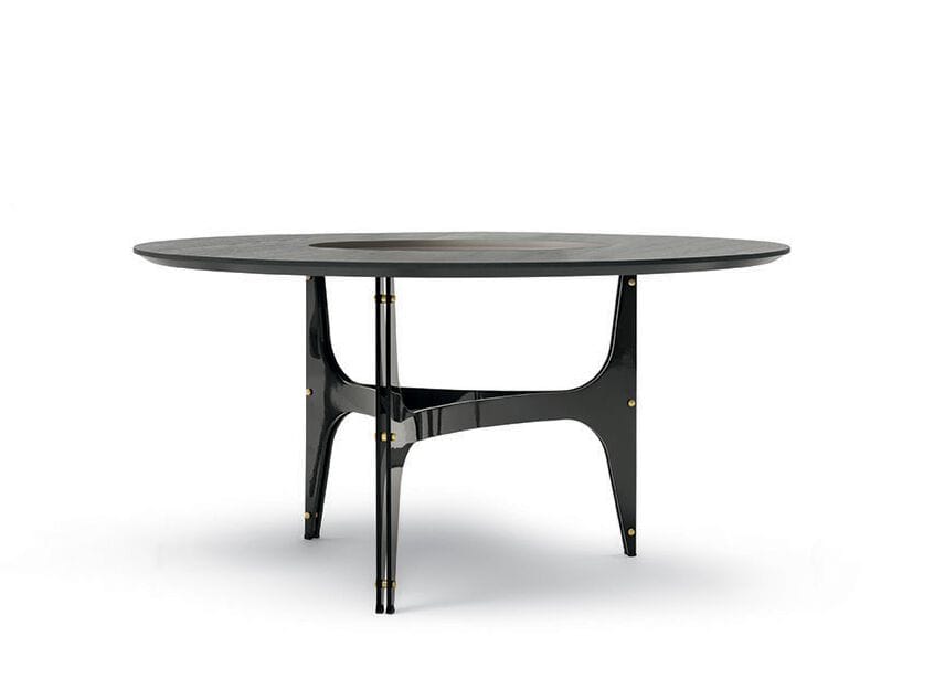 Круглый обеденный стол из стали и дерева Bontempi Casa UNIVERSE ARCH-00023397 - Вид №1