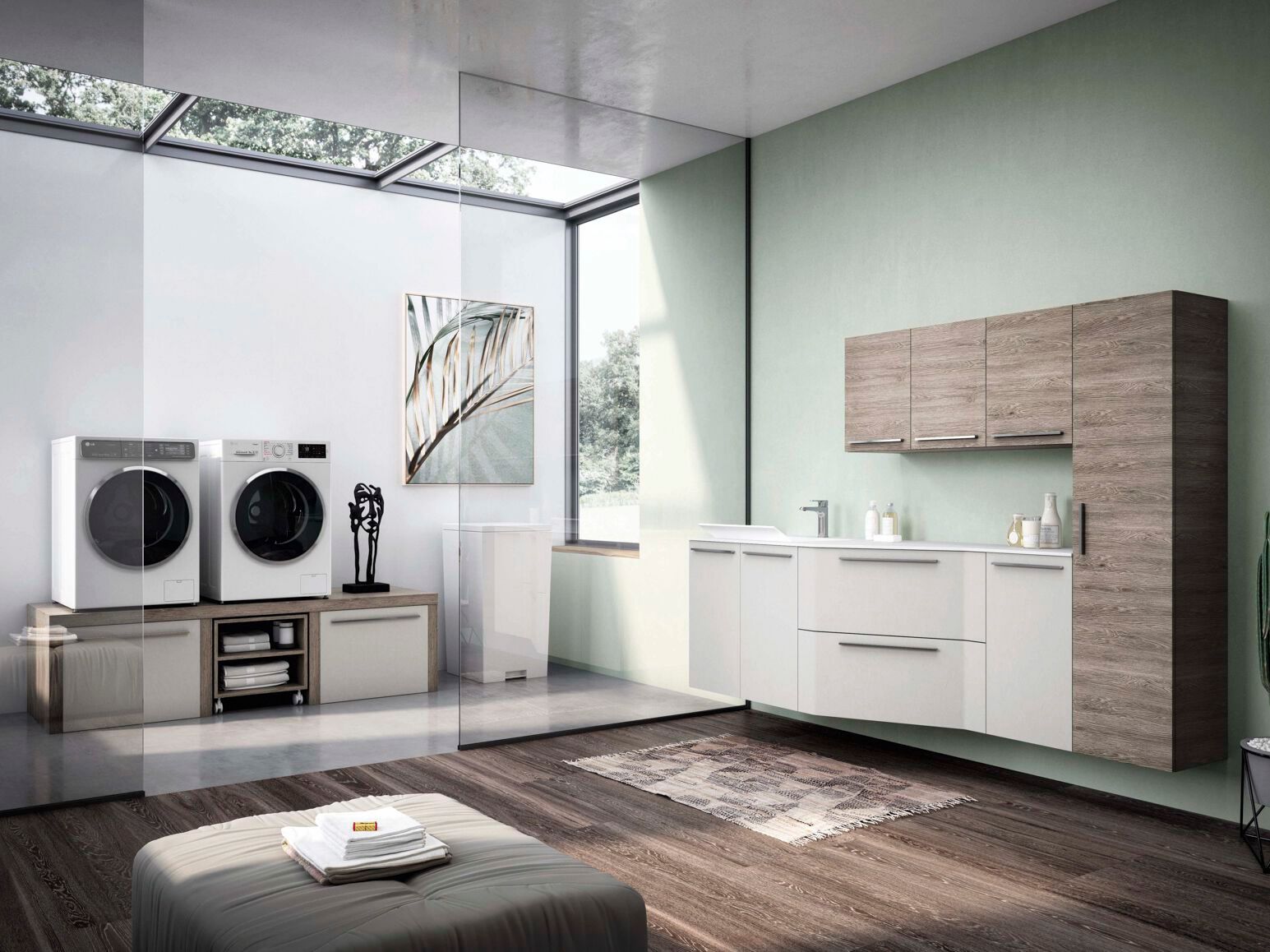 Шкаф для стиральной машины с ящиками Gruppo Geromin магазин ARCH-00061775