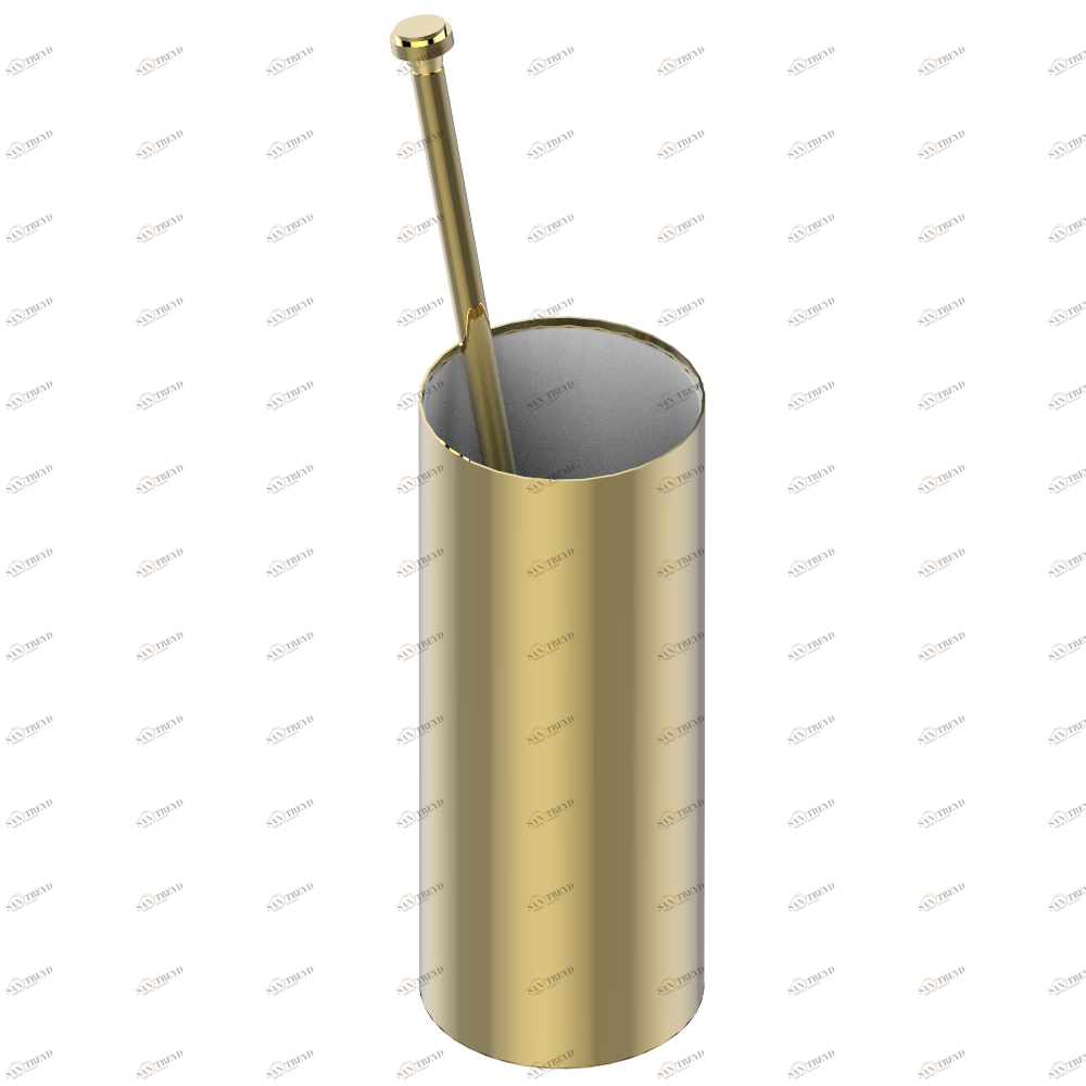 U4A-4700 Стакан напольный и щётка для унитаза Thg-paris Diplomate с гладкими кольцами Покрытие PVD золотистый цвет U4A-4700 CAT.F
