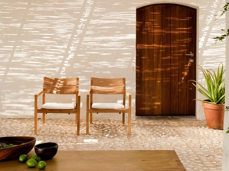 TRIBÙ Садовое кресло из тика с подлокотниками Kos 04012 - Вид №3