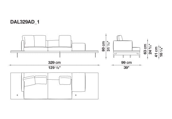 Кожаный диван B&B Italia док ARCH-00130675 - Вид №175