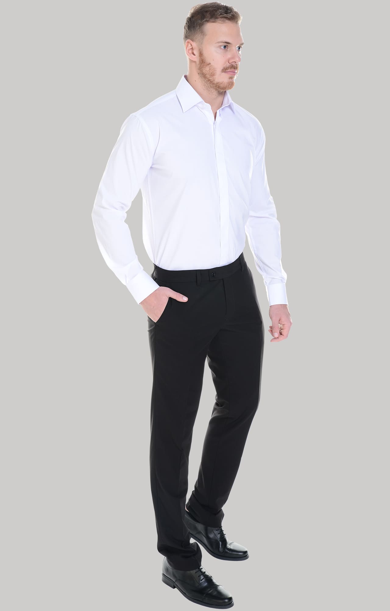 4958026 Рубашка мужская  white El-Risto  Корпоративная одежда  размер 44/182-188  - Вид №13