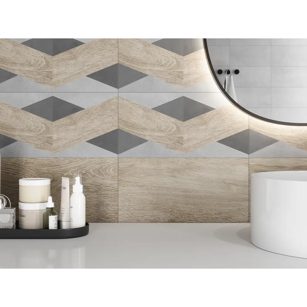 Настенная плитка KREAFORTA Mersey Wood 20x40 см 1.62 м² матовая цвет бежевый 89413662 STLM-2088819 - Вид №7
