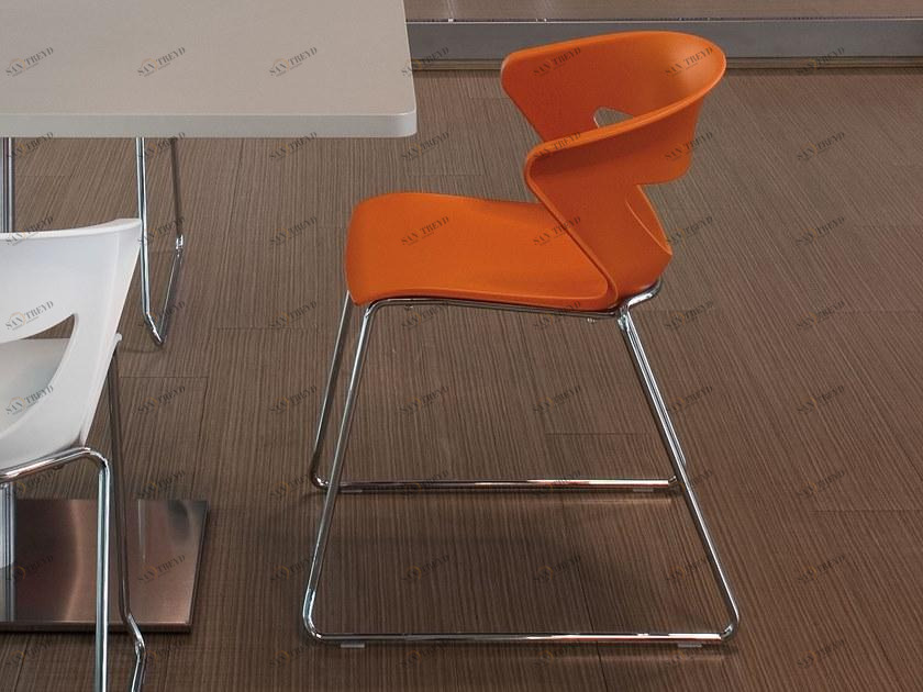 Kastel Штабелируемый пластиковый стул с санками Kicca sun-id-1480829