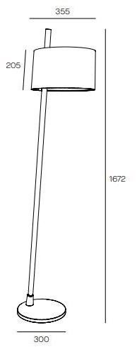 Milan Iluminacion Торшер из дерева и льна  6769  - Вид №1