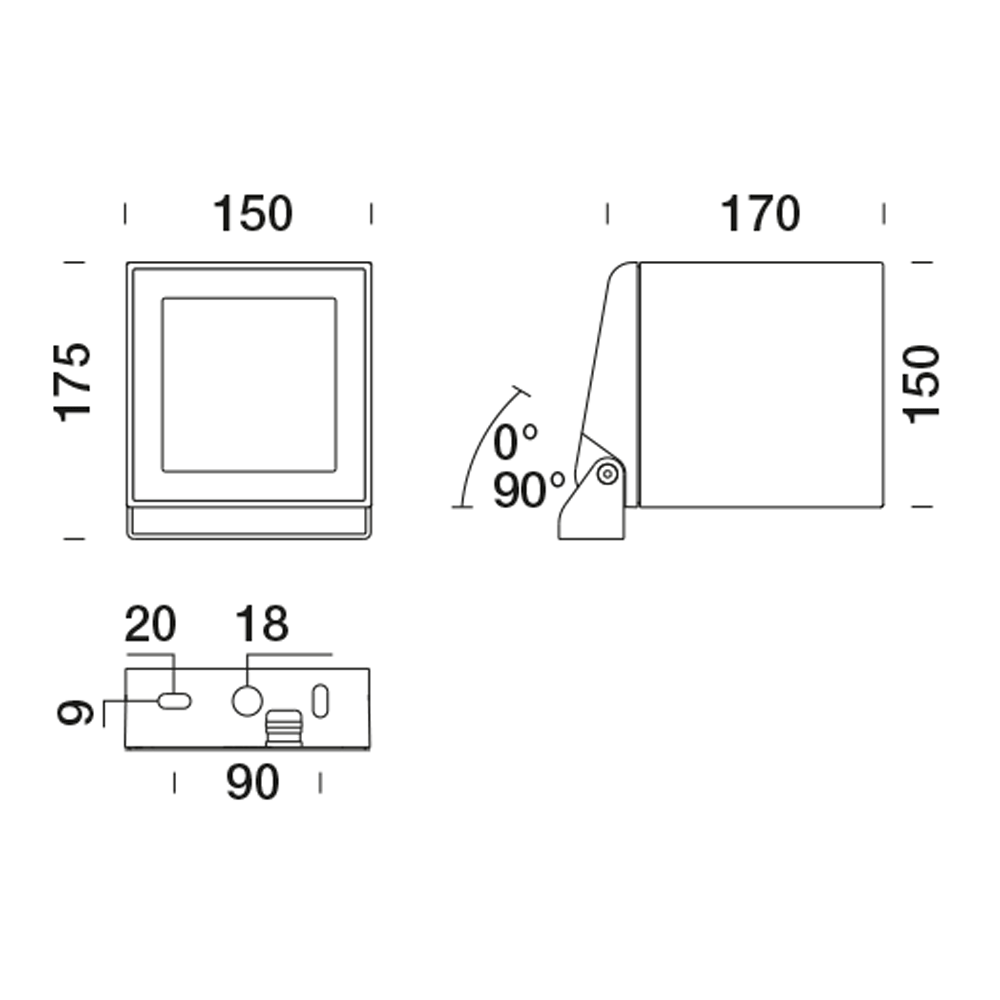 1517318 Проектор Platek ONE 2.0 Proiettore  ONE 2.0 Floodlight - 9 LED 3000K 48°  - Вид №5
