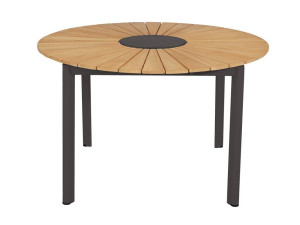 Круглый стол из тикового дерева