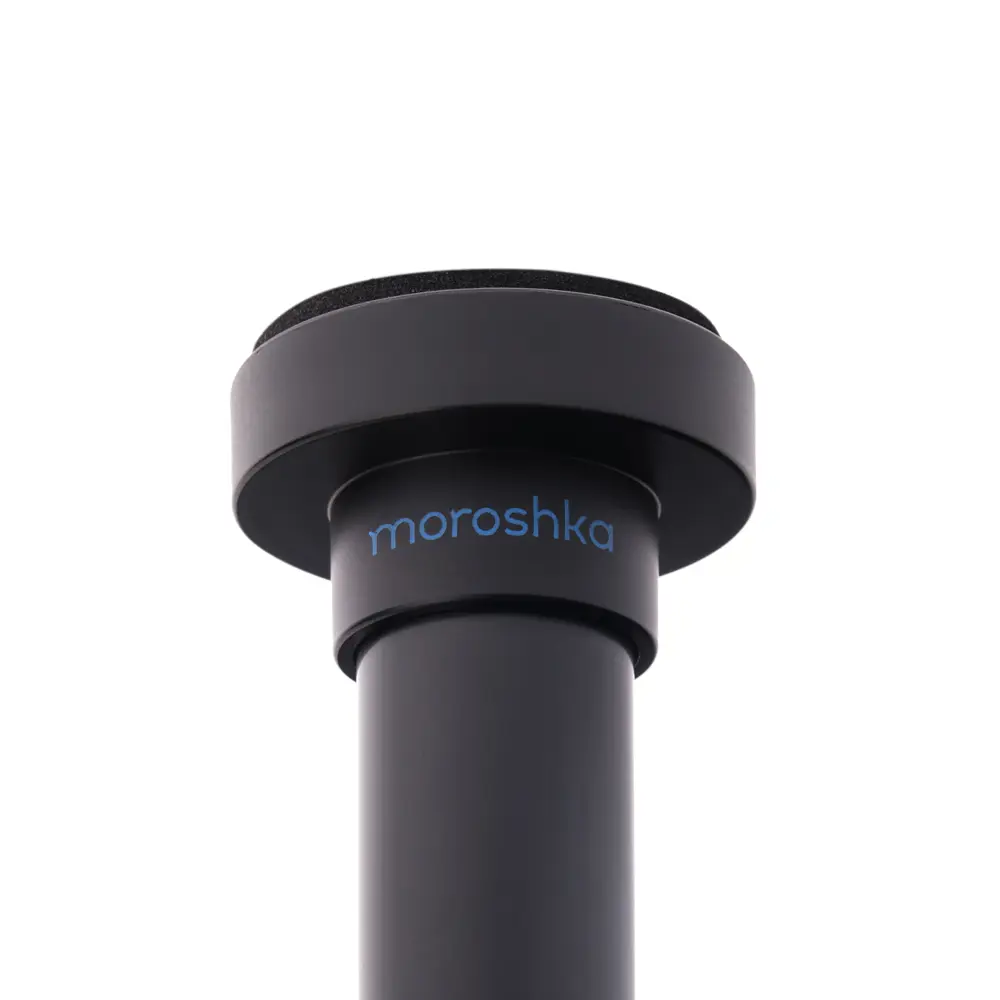 Карниз для ванной MOROSHKA Memphis - регулируемый черный стальной 89383182 STLM-1526429 - Вид №1