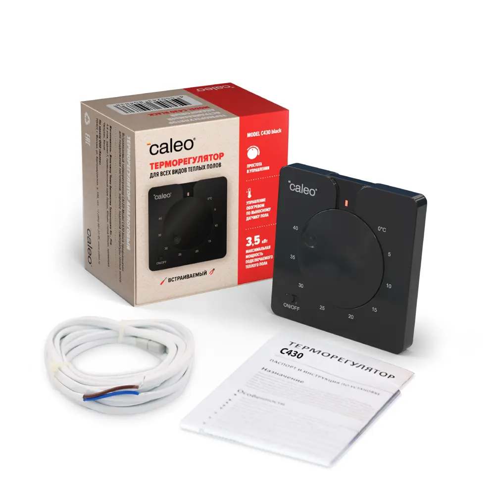 Терморегулятор Caleo C430 для систем теплого пола 89356307 STLM-1488307 - Вид №3