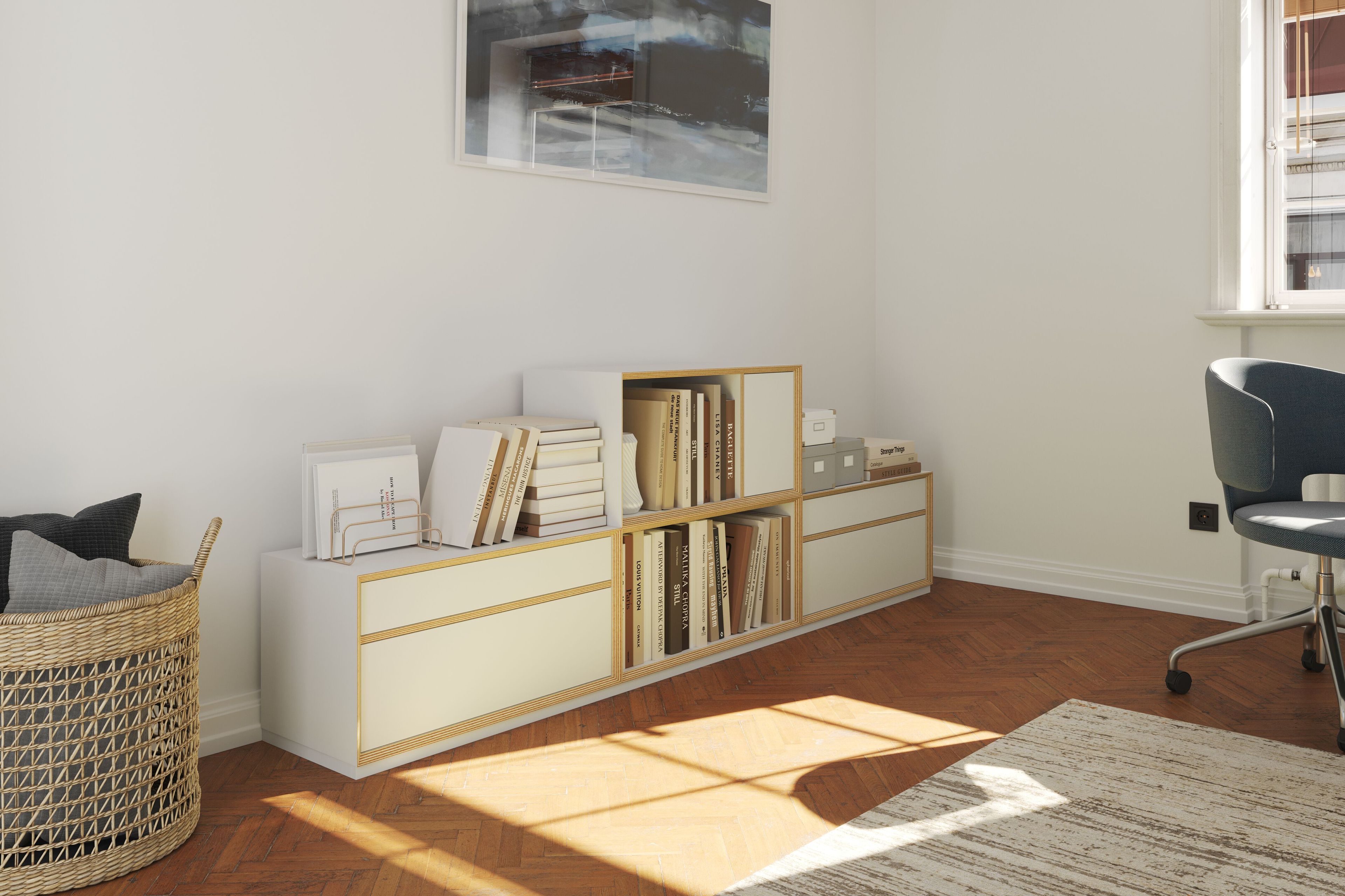 Секционный шкаф из березы Müller Small Living VERTIKO ARCH-00100217 - Вид №1