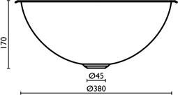 MS.49 Раковина из матового стекла ø38 cм., встраиваемая bagno&associati Complementi Bagno & Associati - Вид №1