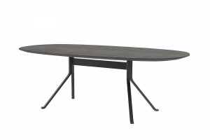 Овальный обеденный стол Blink с деревянной столешницей Stellar Works BL-T420-2125-WD