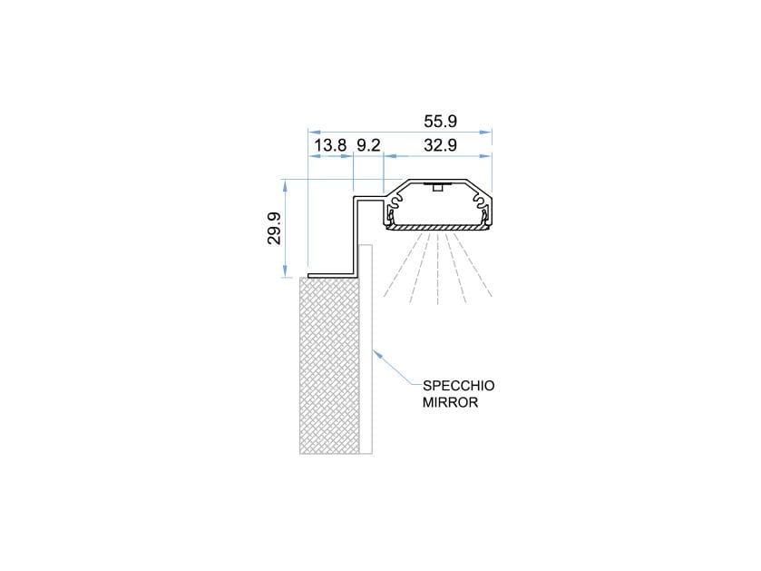 Светодиодный профиль для зеркала Metalarredo IKARA ARCH-00045602 - Вид №2