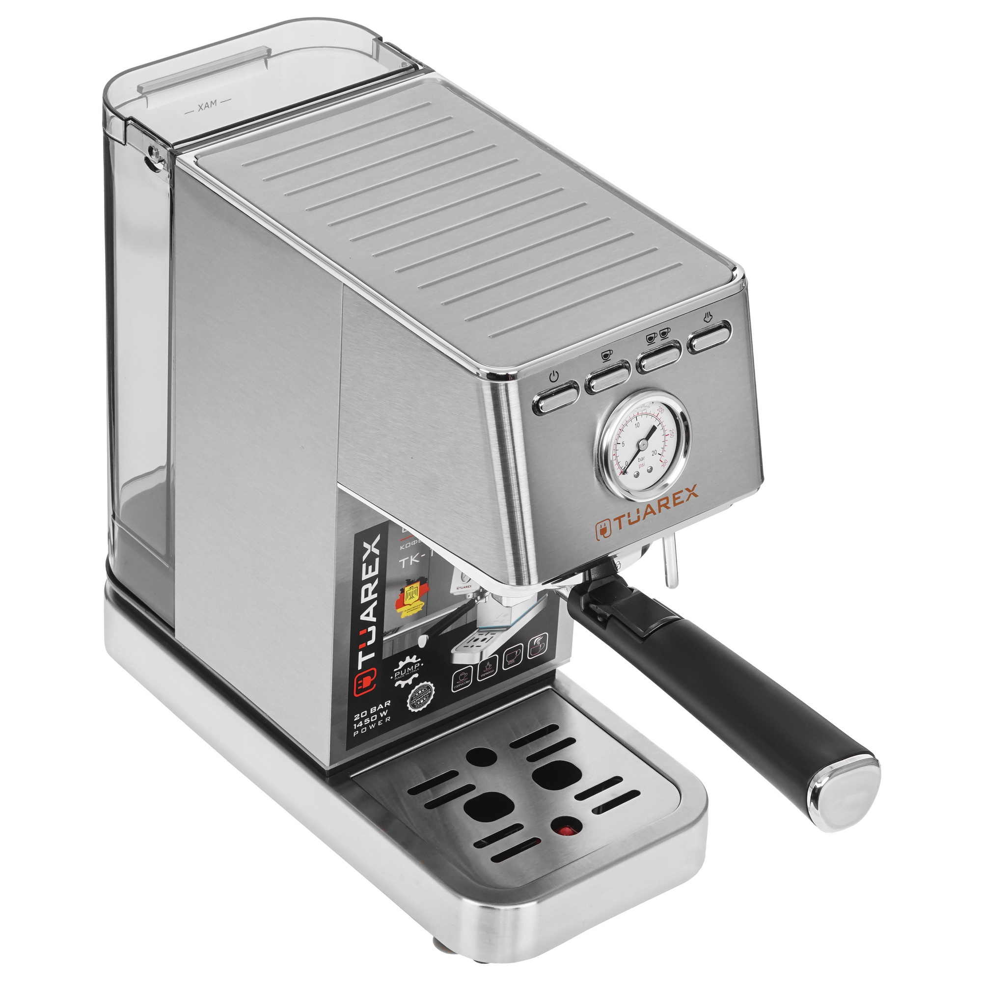 5364272 Кофеварка рожковая Endever Tuarex TK-1245 серый STDN-0102432 - Вид №5