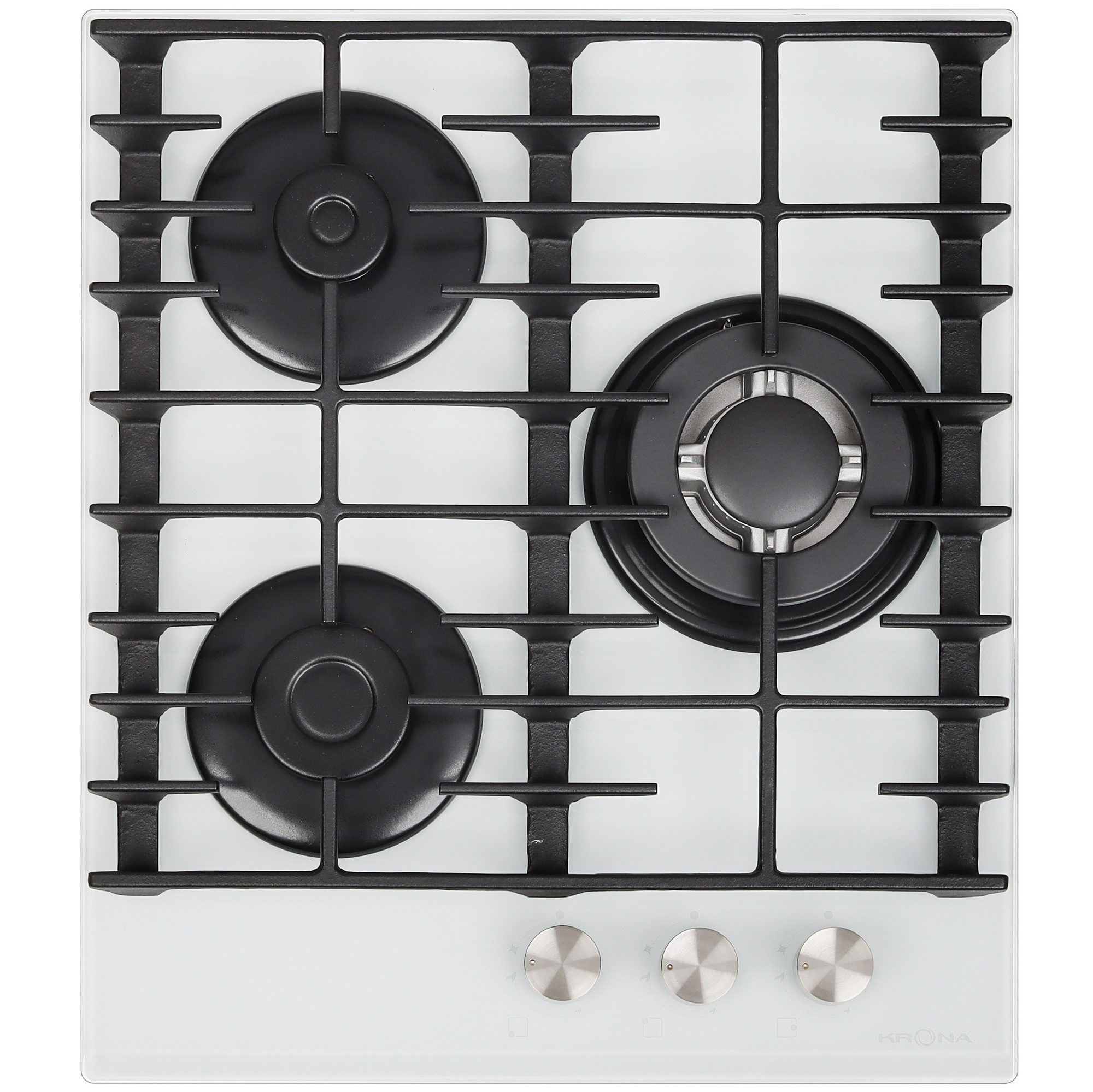 9039372 Газовая варочная поверхность KRONA HAGEL 45 WH W KRONA1 STDN-0017047