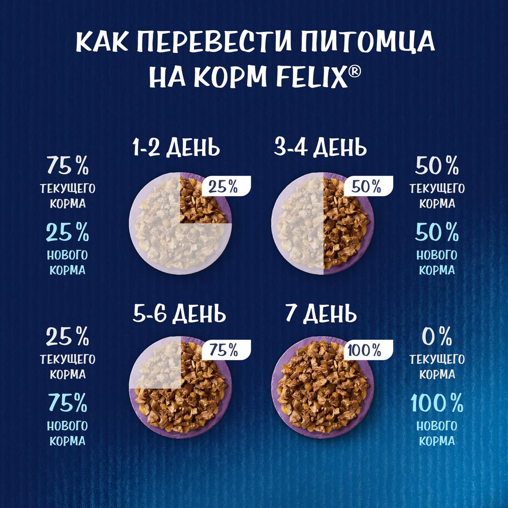 ПР0054771 Корм для кошек Sensations Супервкус говядина и сыр, в желе, пауч 75 г FELIX  - Вид №7
