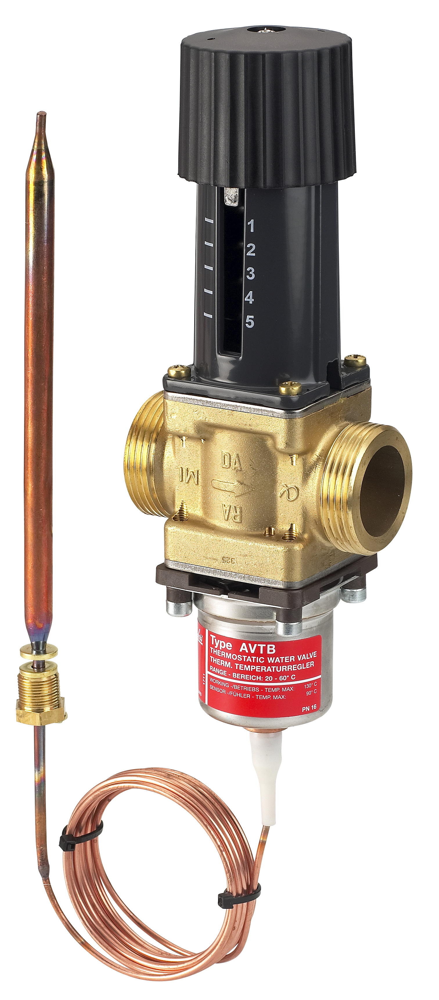 Danfoss Регулятор температуры AVTB AVTB PN16 20/3,4/30-100/2,3M/н.р. 003N5142  - Вид №4
