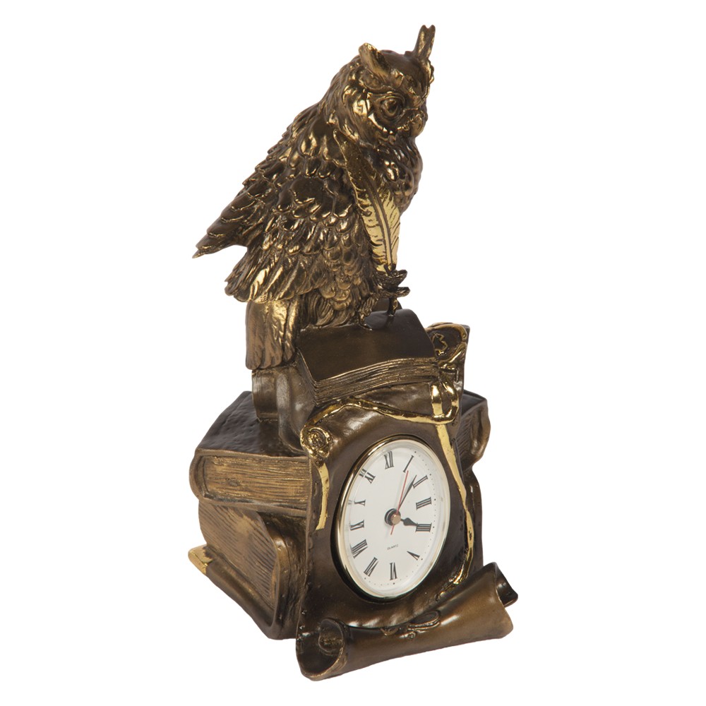 41043 Часы настольные Ученый филин Бронза BOGACHO 4627138243022 - Вид №4