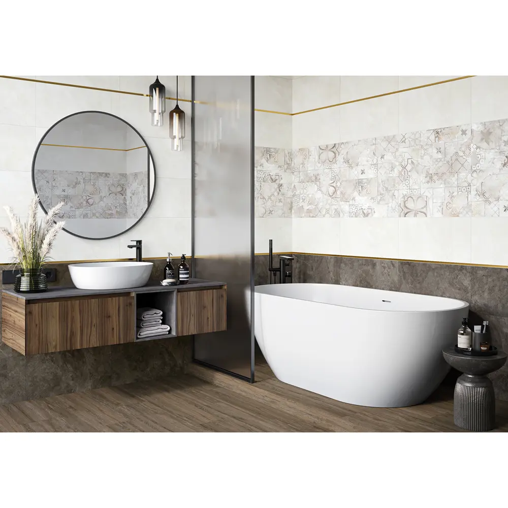 Настенная плитка Alma Ceramica Oxford 14 30x60 см 1.98 м² матовая цвет бежевый 89457780 STLM-2027067