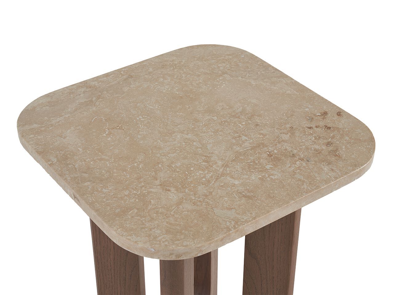 Деревянный квадратный журнальный столик с травертиновым верхом NDESIGN Ezora ARCH-00091957 - Вид №3