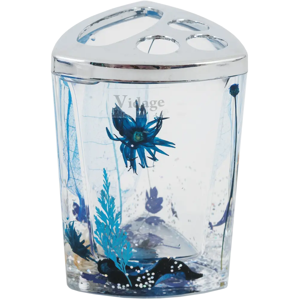 Стакан для зубных щеток Vidage Василек пластик цвет прозрачный STLM-2011604 - Вид №2