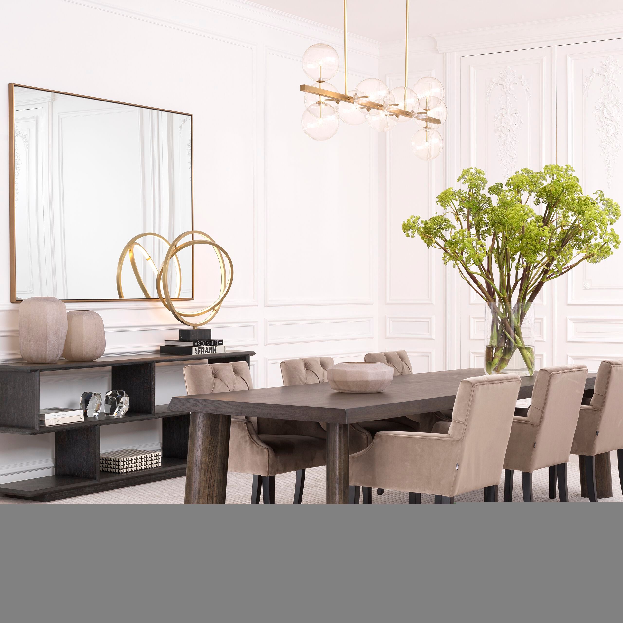 Стеклянный и металлический подвесной светильник Eichholtz LARGO ARCH-00055180 - Вид №3