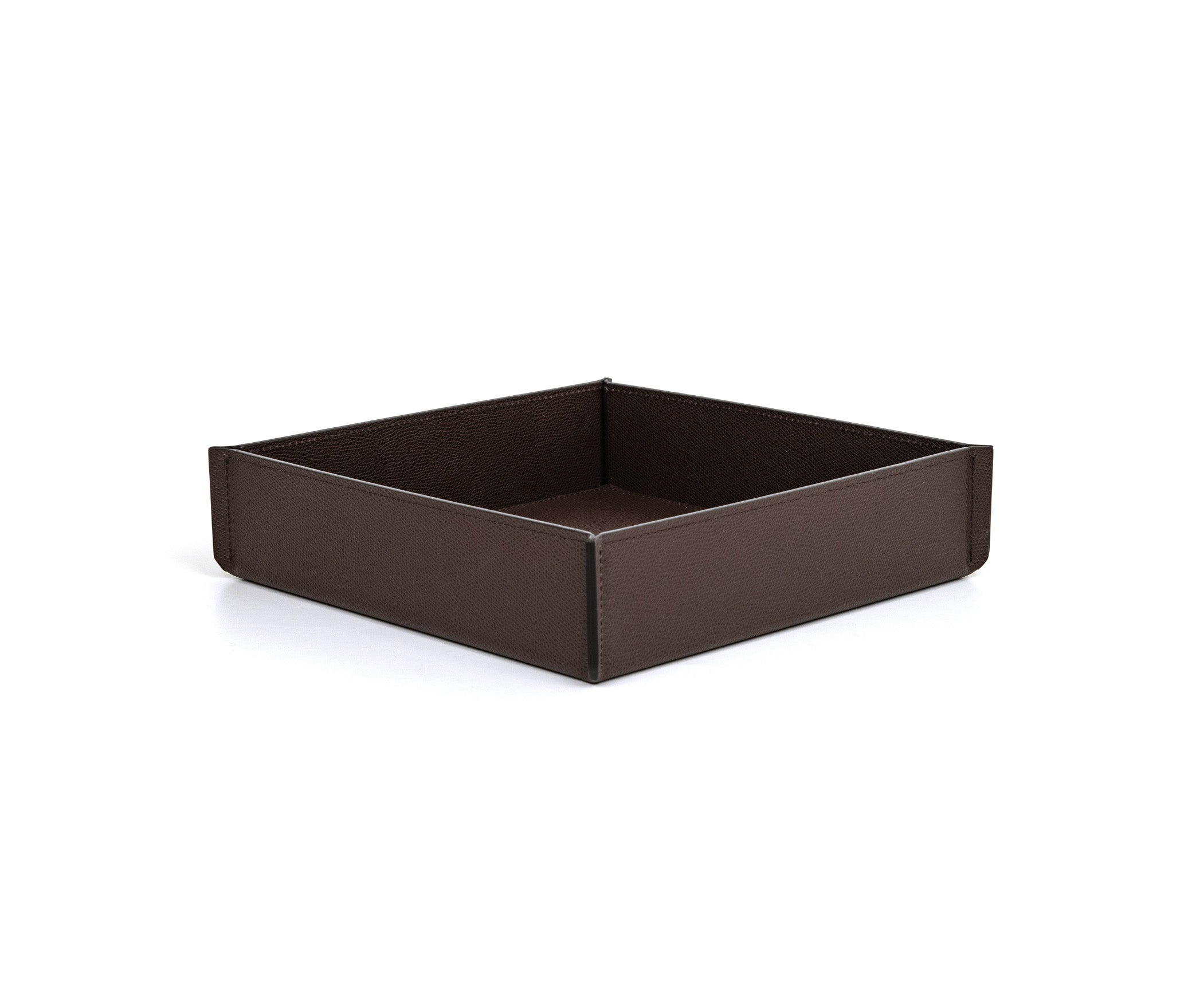 Leslie Valet Поднос - 30X30XH6 см / плетеная кожа_серо-коричневый Pinetti 00.1883.061.0 - Вид №3