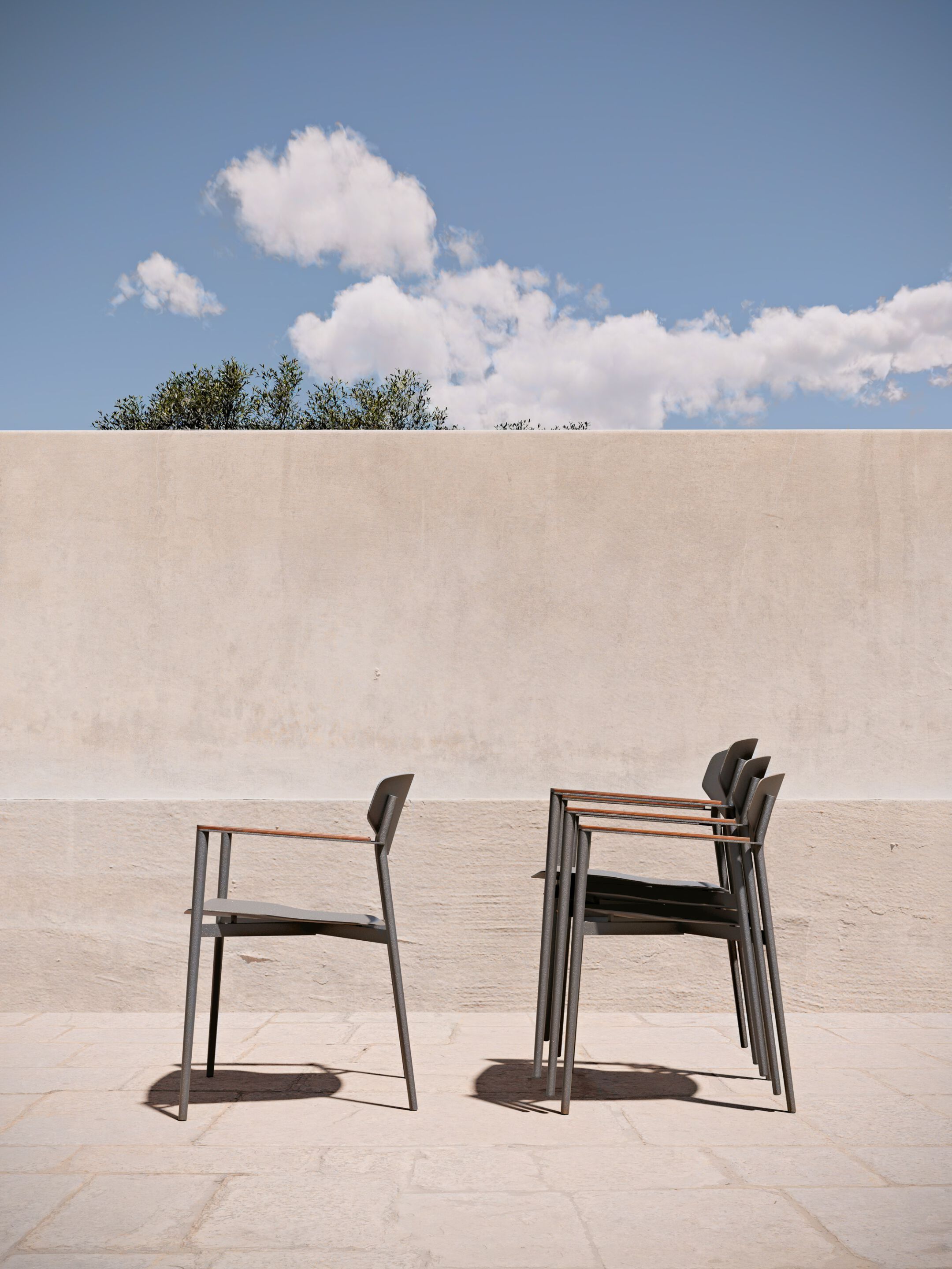 Алюминиевый штабелируемый садовый стул с подлокотниками Atmosphera оригами ARCH-00078253 - Вид №2