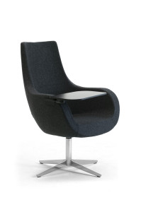 Шерстяное вращающееся кресло с откидным верхом