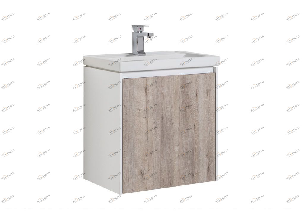 Тумба под раковину Aquanet Клио 60 дуб кантри/белый sun-id-275369