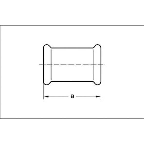 112270S42 SANHA 12270S пресс-фитинг солн.,медь, муфта подвижная ВПр-ВПр 42 мм  - Вид №1