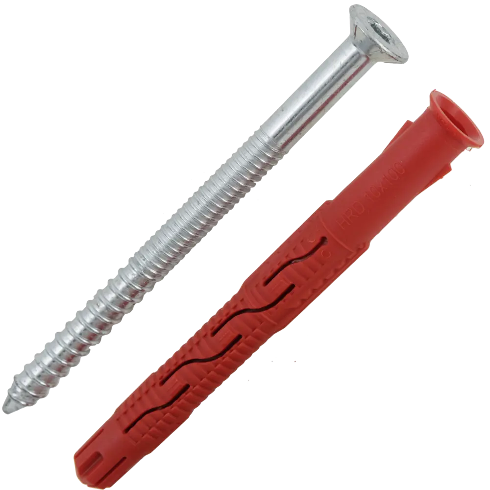 Дюбель фасадный Hilti HRD-С 10x100 мм нейлон/оцинкованная сталь цвет красный 4 шт. 82656590 STLM-2085305  - Вид №1