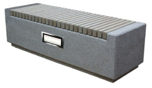 11509 ТЕМП со встроенной подсветкой, скамья из бетона LAB.Space