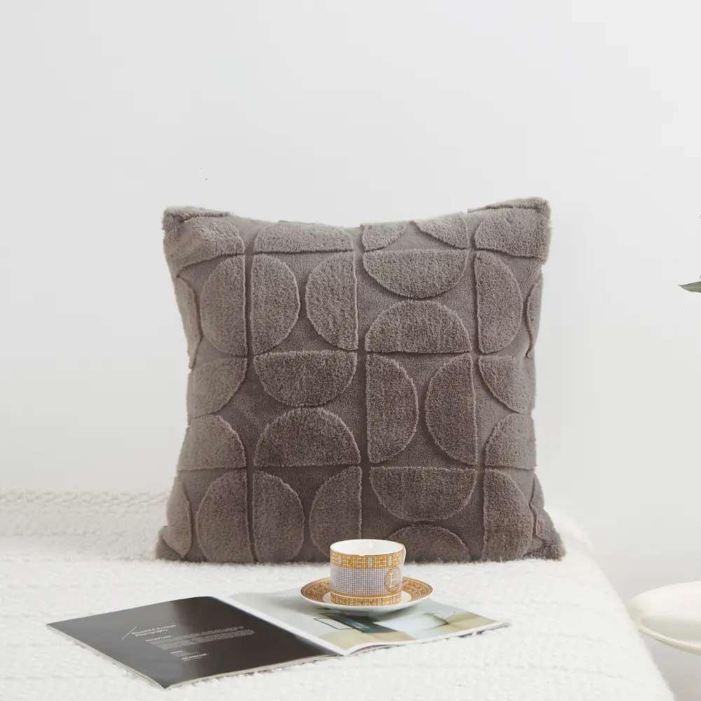 Подушка Кадис 45x45 см цвет серо-коричневый СТОЛИЦА ТЕКСТИЛЯ STLM-2032788 - Вид №4