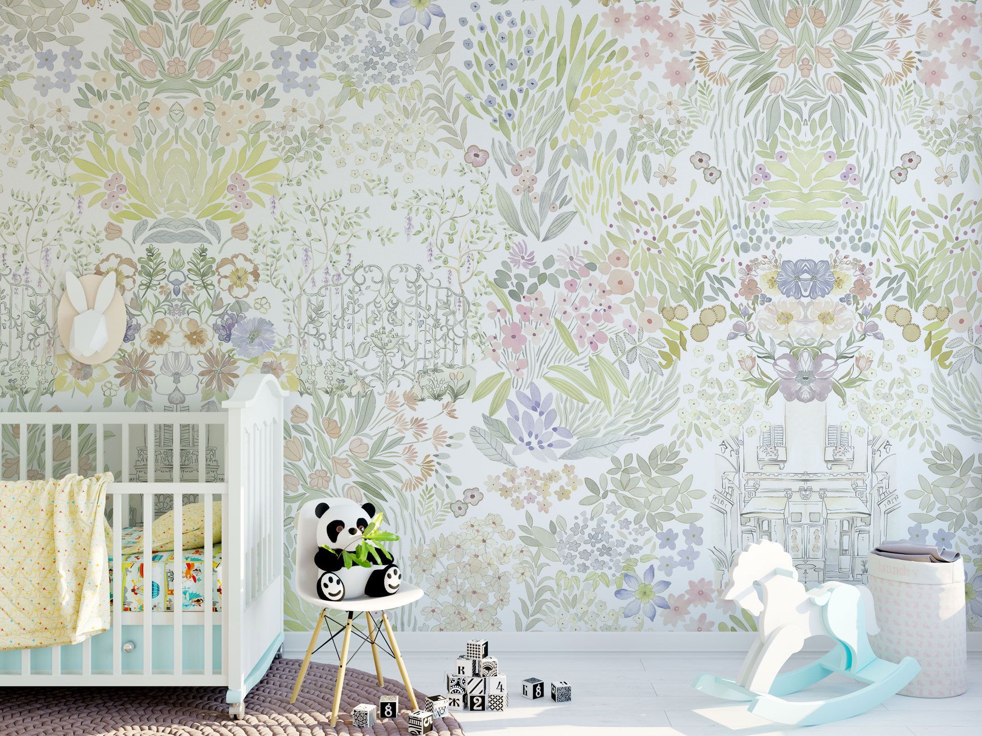 Детские панорамные обои с цветочными мотивами Rimura 2025 ARCH-00140001