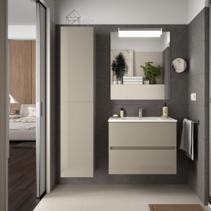 23322 SALGAR Мебель для умывальника FUSSION LINE 700 2 ящика GLOSS TAUPE 697 x 540 x 450 мм Глянцево-серо-коричневый