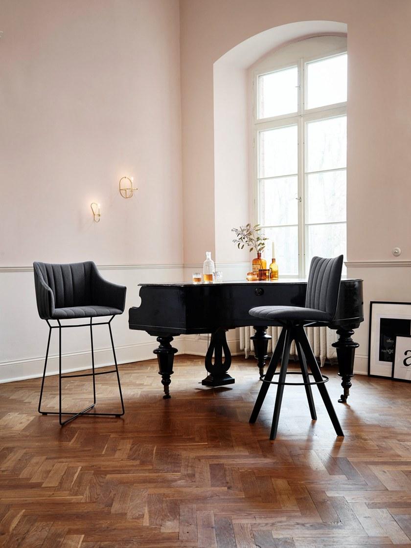 Freifrau Высокий табурет из ткани с подставкой для ног Rubie sun-id-1447098 - Вид №1