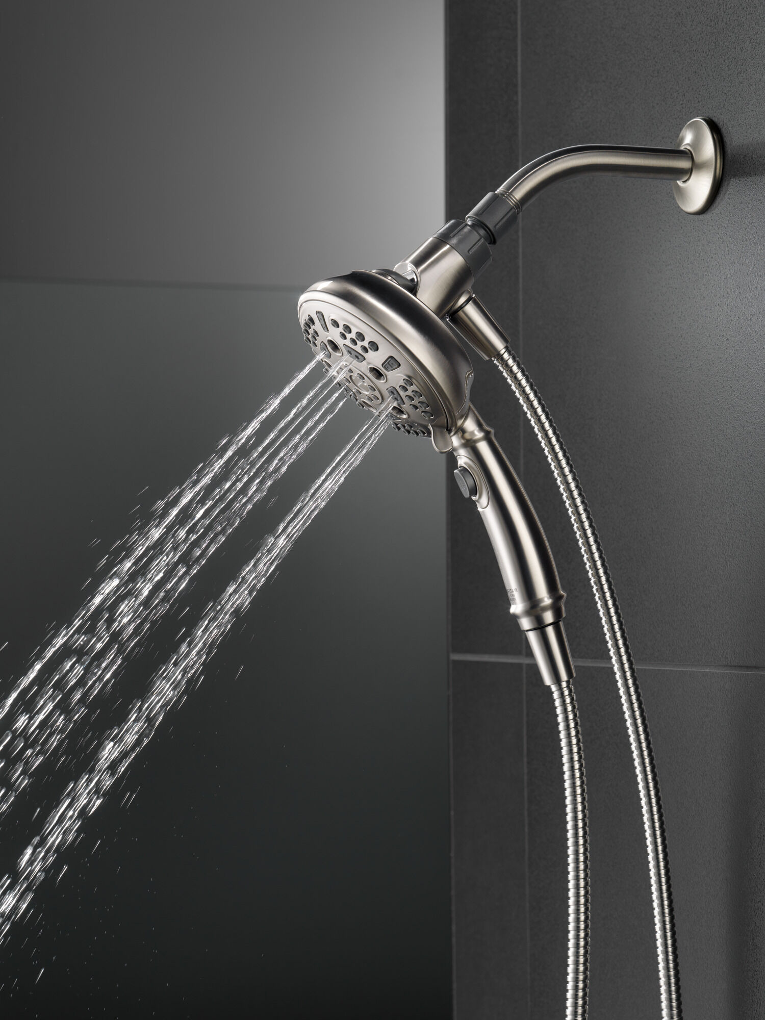 75506SN Ручной душ SureDock ™ с 7 настройками Delta Faucet DELTA Матовый никель Spotshield - Вид №10