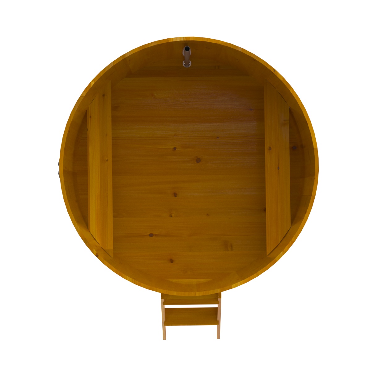 2239 Купель круглая из лиственницы Рустик d=1,80х1,1 натуральная Alyarus  - Вид №5