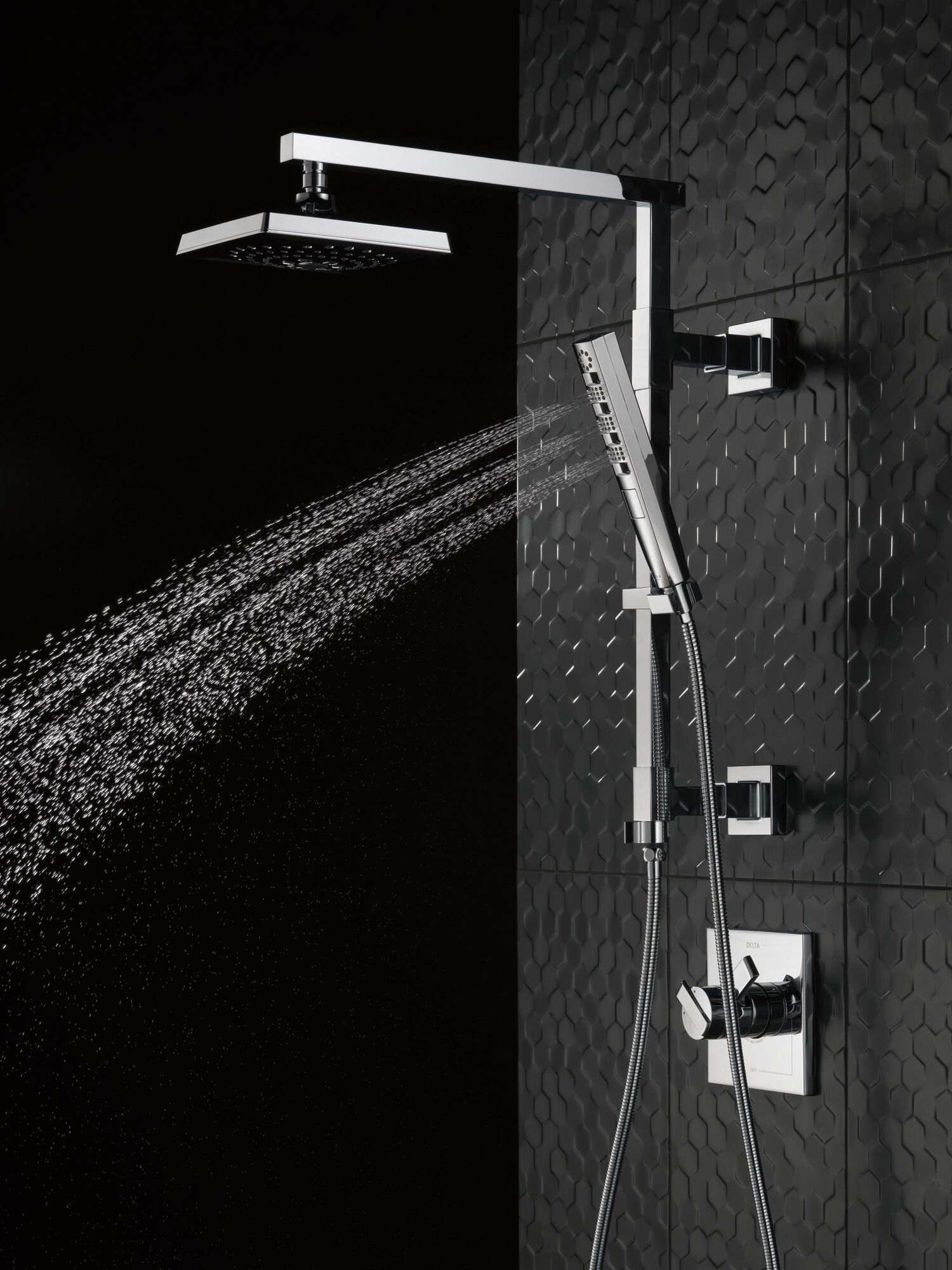 58410-KS Душевая колонна угловая 18 дюймов Delta Faucet Universal Showering Черный нержавеющий  - Вид №21