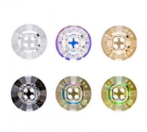 3018 ММ23 Пуговица Crystal 36 23 мм белый (crystal 001) Сваровски