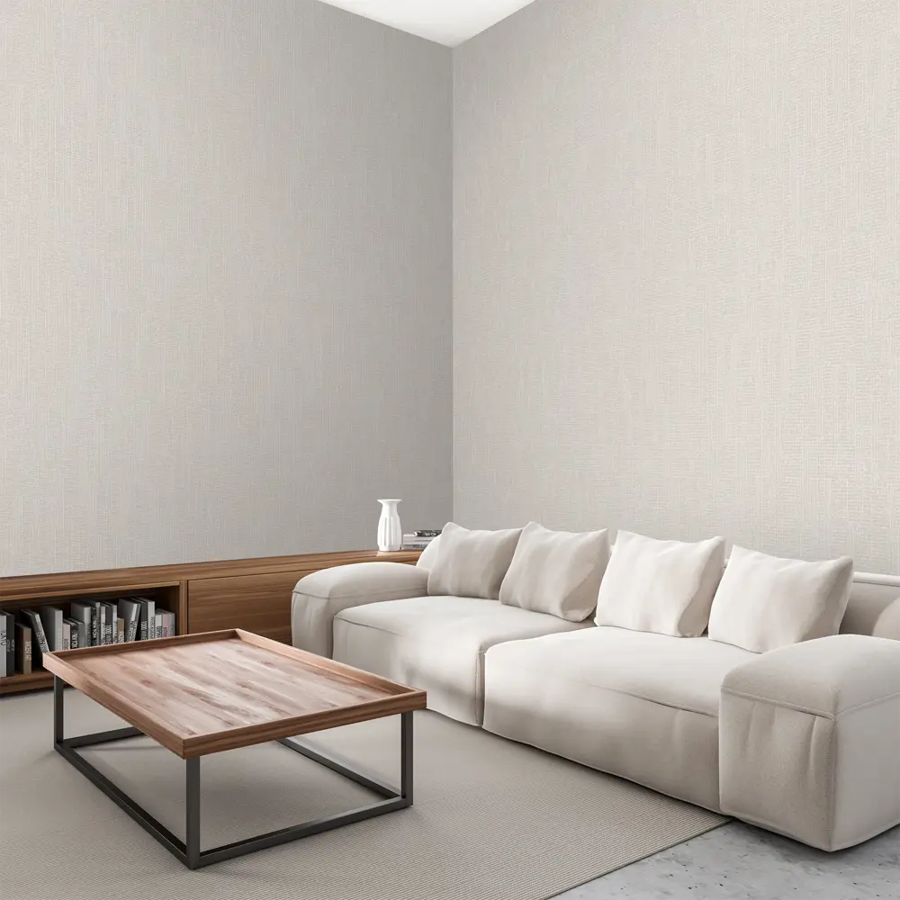 Флизелиновые обои Ateliero Panno бежевые с текстурой холста 87769349 STLM-0828894 - Вид №3