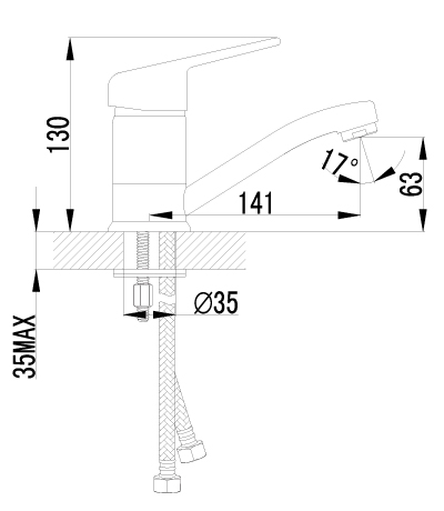 LM4107C Смеситель Luna для раковины LEMARK LUNA - Вид №1