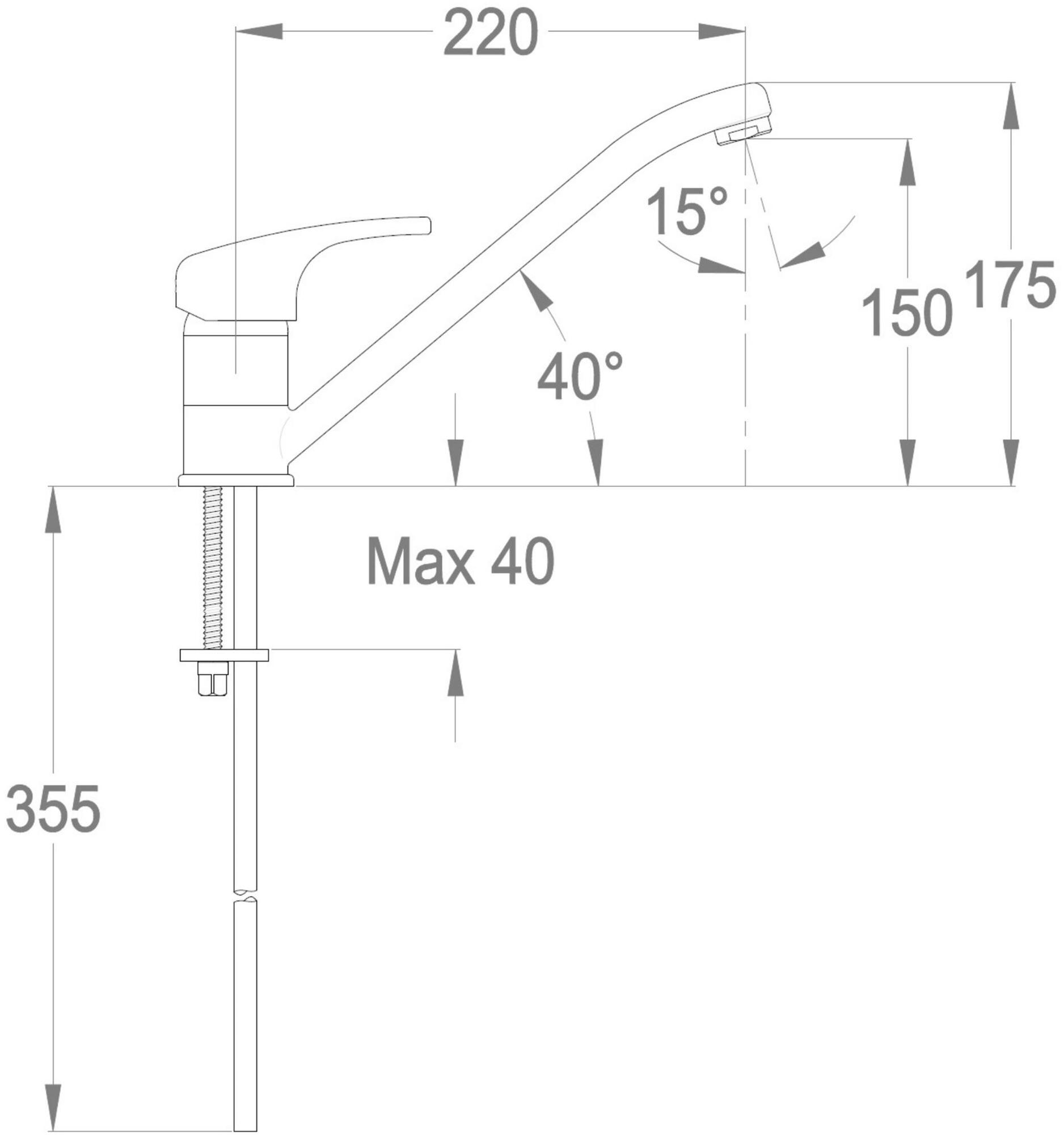 Fir Italia Смеситель кухонный из латуни на столешнице с поворотным изливом Modern kitchens sun-id-1471915 - Вид №1