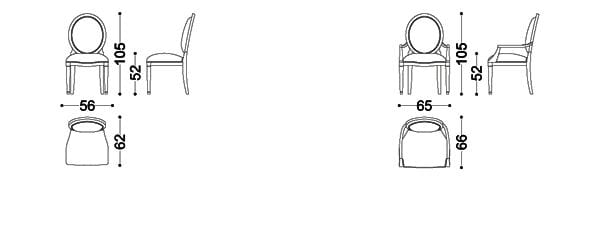 Кресло с подлокотниками OPERA CONTEMPORARY 6310/P ARCH-00140890 - Вид №2