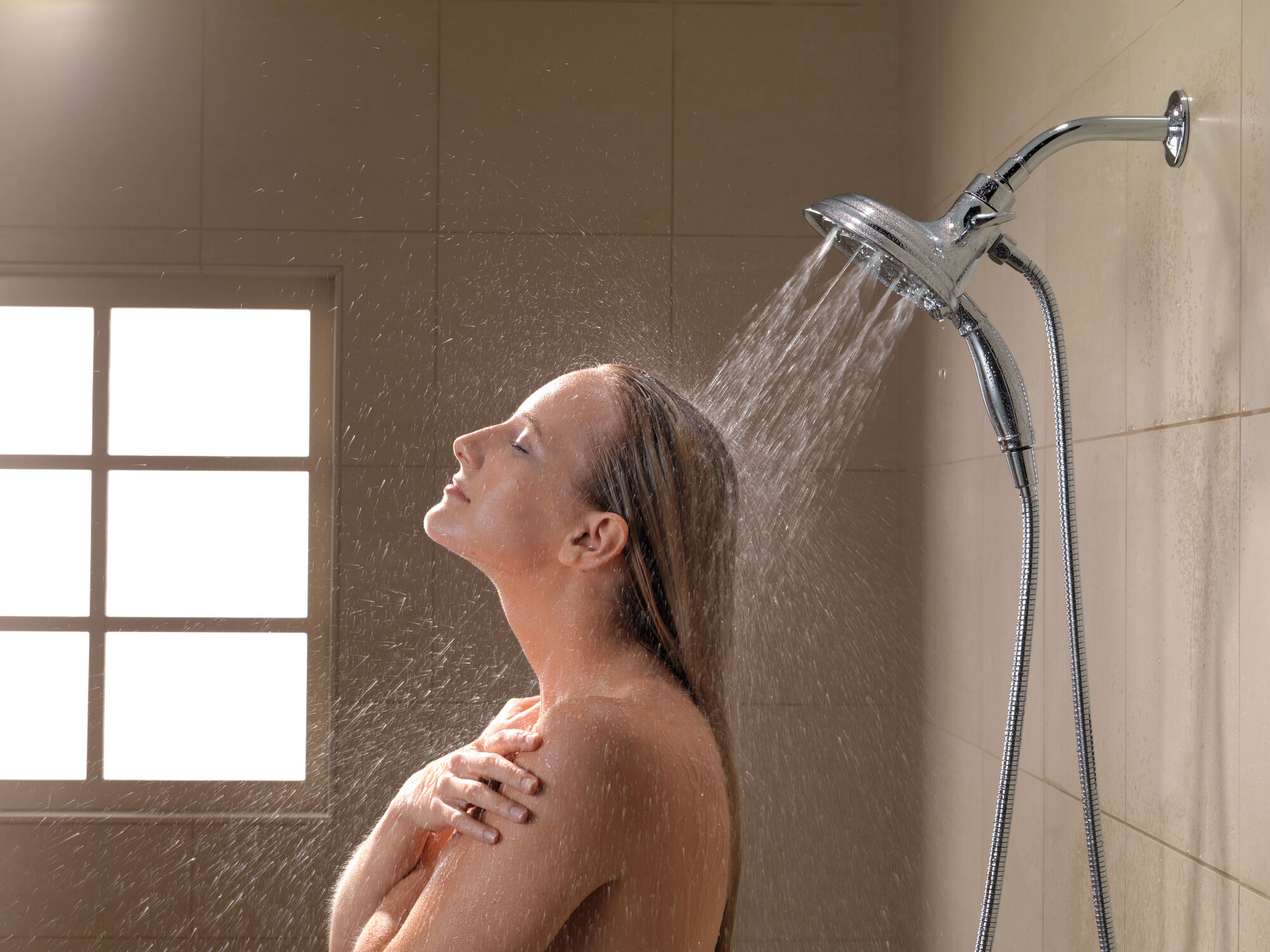 58471-PK H2Okinetic® In2ition® Душ два в одном с 4 настройками Delta Faucet Universal Showering Хром  - Вид №7