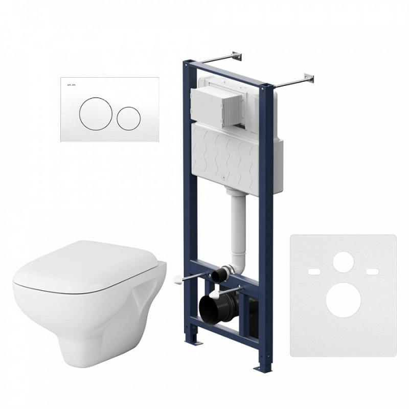 IS49001.801700 Инсталл с клав Pro L белый с подв унит FlashClean с сид м/л AM.PM Like