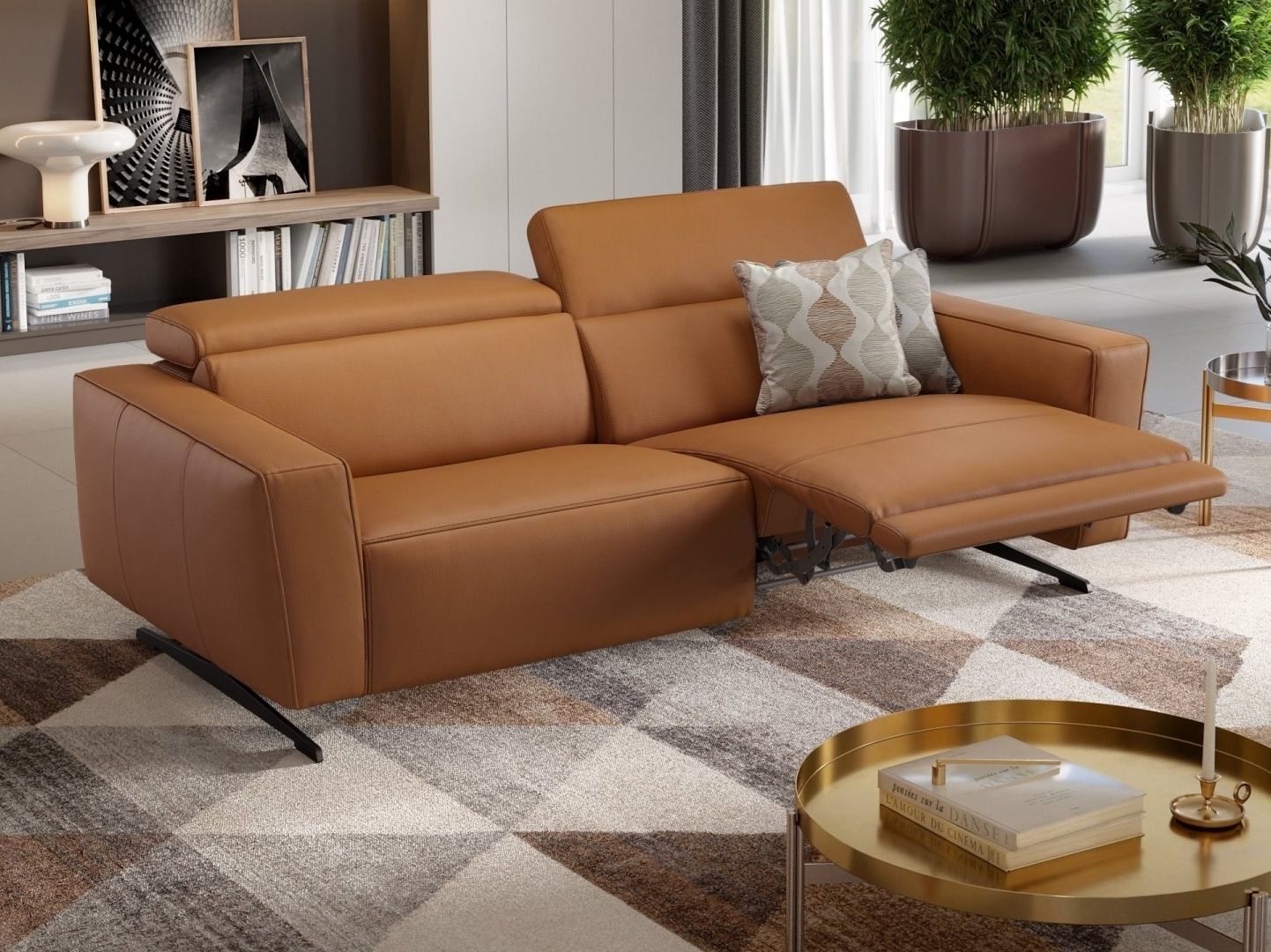 3-местный кожаный диван Sofanella Alesso ARCH-00148406 - Вид №3